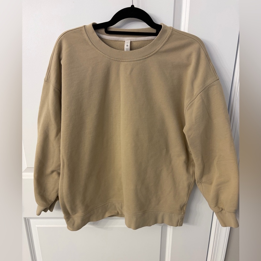 Lululemon Athletica Beige Crewneck Top